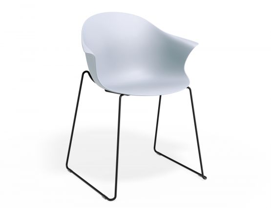 P 1 Pebble Armchair Palebluev3seat Sledblack