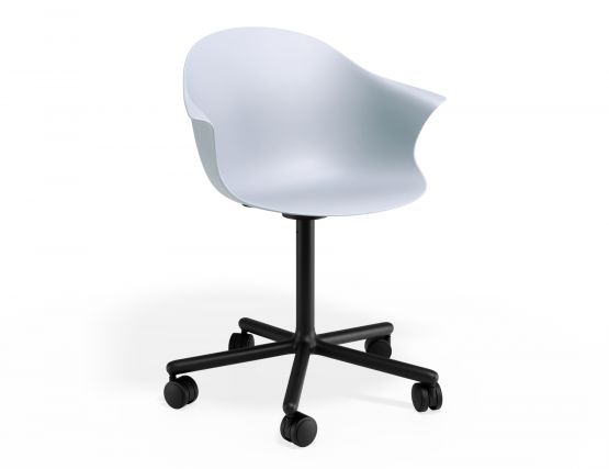 P 1 Pebble Armchair Palebluev3seat Swivelcastors