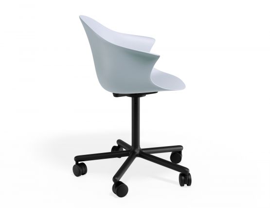P 3 Pebble Armchair Palebluev3seat Swivelcastors