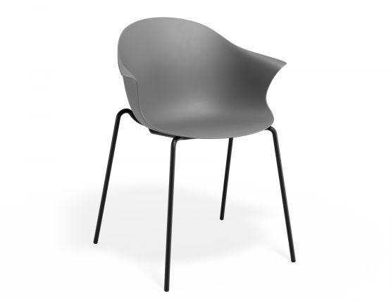 P 1 Pebble Armchair Greyseatv2 4postblack