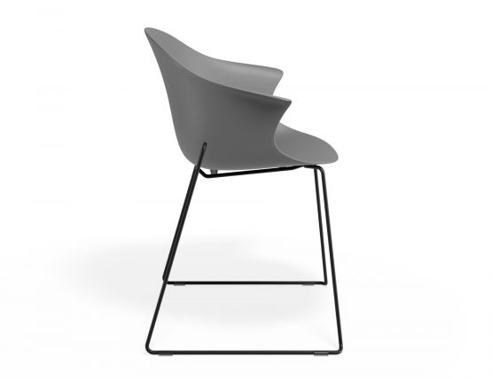 P 3 Pebble Armchair Greyseatv2 Sledblack