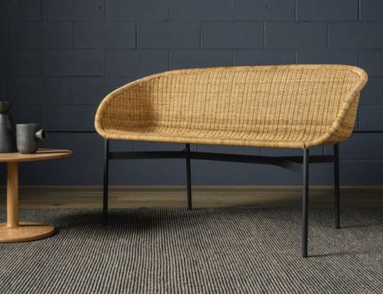 Rattan on sale indoor bench