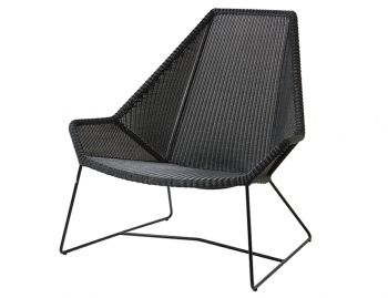 Black Breeze Highback Chair No Cushions by Strand & hvass For Cane-line image