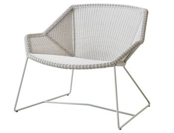 White Grey Breeze Outdoor Lounge Chair No Cushions by Strand & hvass For Cane-line image