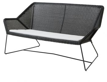 Black Breeze 2 Seat Sofa With Seat Cushion by Strand & hvass For Cane-line image