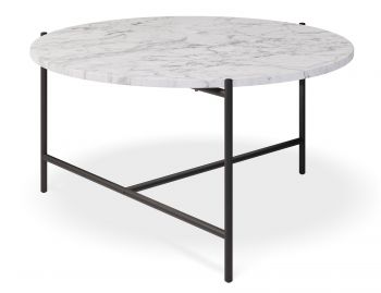 Nexus White Carrara Marble Round Coffee Table by Bent Design image