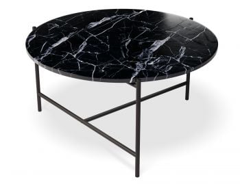 Nexus Black Marquina Marble Round Coffee Table by Bent Design image