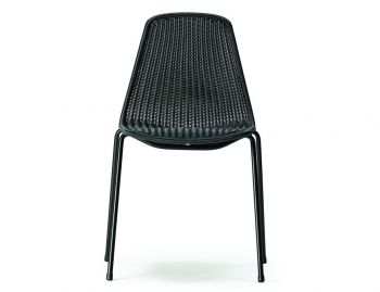 Basket Outdoor Chair Black Polyethylene Seat Black Frame by Feelgood Designs image