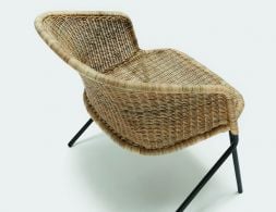 Natural Rattan Slimit Kaki Chair