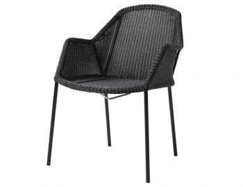 Black Breeze Outdoor Stackable Dining Chair No Seat Cushion by Strand & hvass For Cane-line image