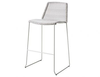 White Grey Breeze Bar Stool by Strand & hvass For Cane-line image