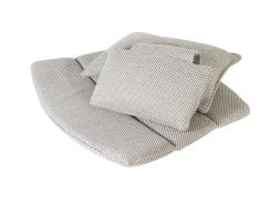 Breeze Range Highback 3 Piece Cushion Set Light Grey