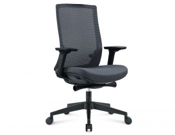 Nebula Ergonomic Office Chair with Black Frame and Black Upholstery image