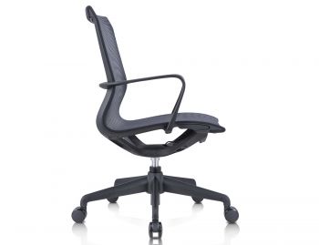 Lunar Task Office Chair with Black Frame and Black Mesh image