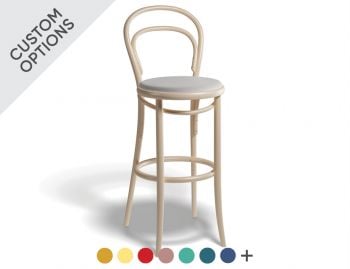 14 Barstool 80cm with Upholstered Seat by Michael Thonet for TON image