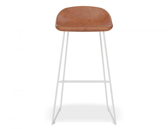 Pop Barstool 75cm Tanseat Whiteframe Fronton