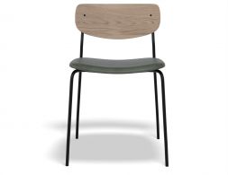 Rylie Chair Natural GreenPU Front