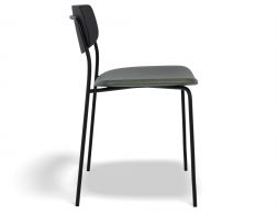 Rylie Chair Black GreenPU Side