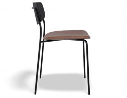 Rylie Chair Black TanPU Side