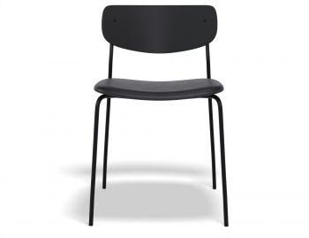 Rylie Dining Chair Padded Seat with Black Backrest by Huset image