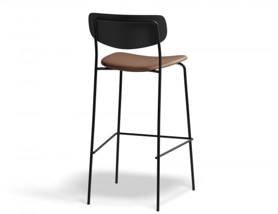 Rylie Stool 75cm Black TanPU Back