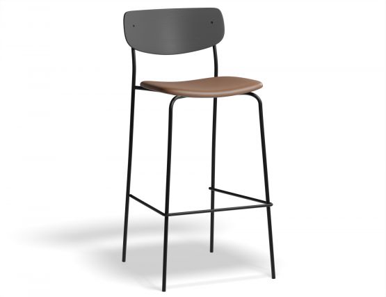 Rylie Stool 75cm Black TanPU