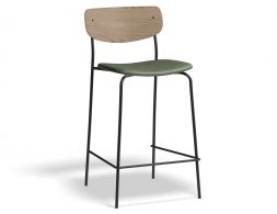 Rylie Stool 65cm Natural GreenPU