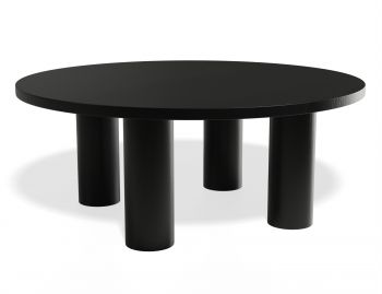 Orbix Round Coffee Table Black Stained Ash by Huset image