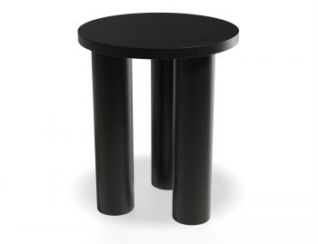 Orbix Round Side Table Black Stained Ash by Huset image