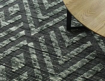 Zamora Forest Green Flatweave Wool Rug  image