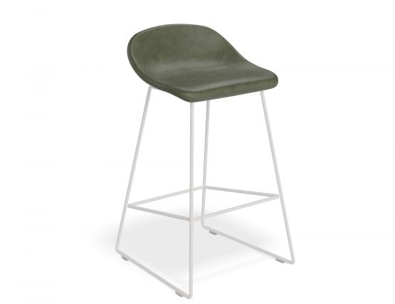 Pop Kitchenstool 66cm Greenseat Whiteframe