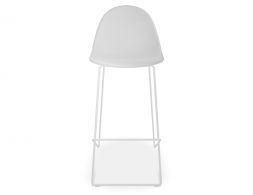 Pebble Barstool 75cm Whiteframe Whiteupholstered Front