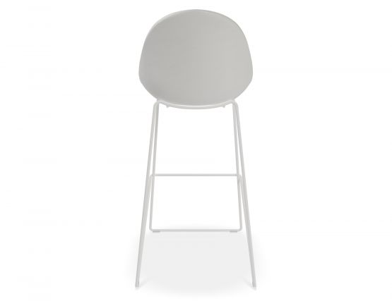 Pebble Barstool 75cm Whiteframe Whiteupholstered Back2