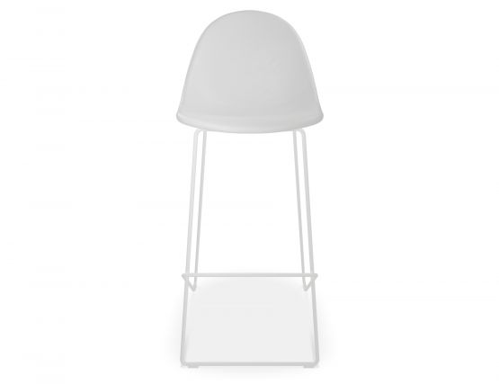 Pebble Barstool 75cm Whiteframe Whiteupholstered Front