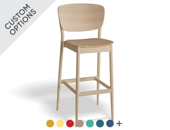 TON Valencia Bar Stool Veneer Seat and Back by Yonoh