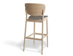 Valencia Barstool 75cm Seatpad Oak Fargo701 Back