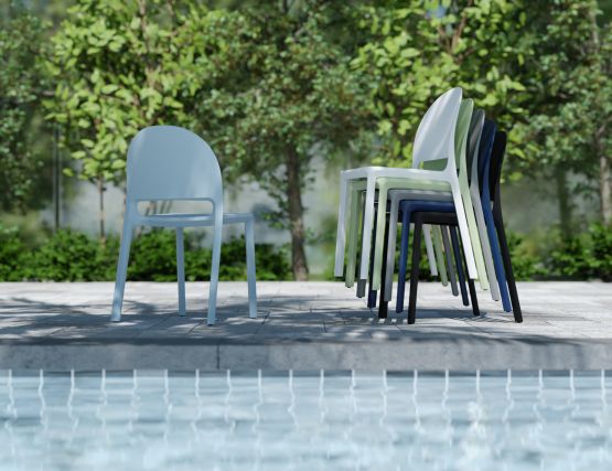 Green plastic hotsell patio chairs