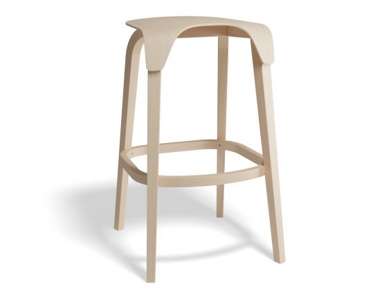 Leaf Barstool Backless Beechnatural