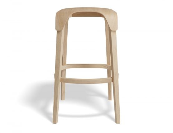 Leaf Barstool Backless Oak Front