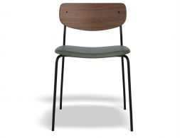 P4 Rylie Chair Walnut GreenPU Front