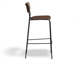 P3 Rylie Stool 75cm Walnut Walnut Side