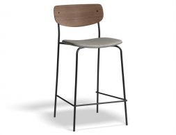 P1 Rylie Stool 65cm Walnut GreyPU