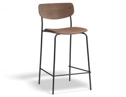 P1 Rylie Stool 65cm Walnut TanPU