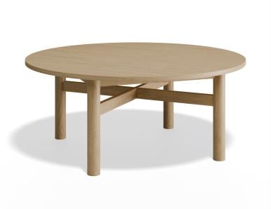 Nordica Natural Solid Oak Round Coffee Table by Bent Design