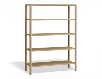 Nordica Natural Solid Oak 136cm Bookcase by Bent Design image