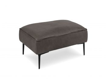 Enzo Ottoman Ash Grey Leather Mix by Bent Design image