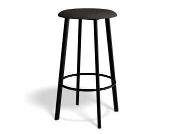 Atlas Bar Stool with Black Frame and Fabric Seat by Bent Design image