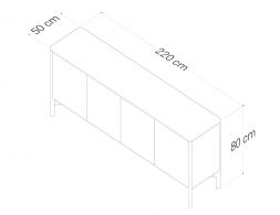 Axton Buffet Table 2200 Measurement