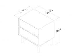 Edev Bedside Table Measurement