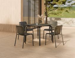 L 3 Roku Diningtable 90 Chair Charcoal Residential